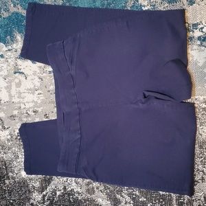 NAVY BLUE SIZE 14 REGULAR PULL ON PANTS WITH FLAT FRONT